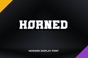 Horned - Modern Bold Display Font Font Download