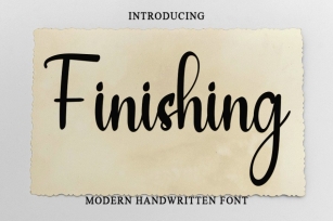 Finishing Font Download