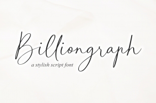 Billiongraph Font Download