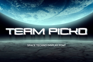 Team Picko - Space Techno Display Font Font Download