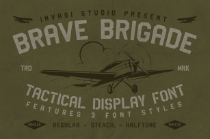 Brave Brigade - Tactical Display Font Font Download