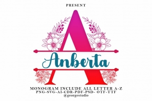Anberta Monogram Font Download