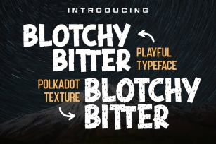Blotchy Bitter Bold Display Retro Vintage Font TNI Font Download