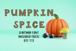 Pumpkin Spice Buffalo Plaid Autumn Fall Color Bitmap Font Download