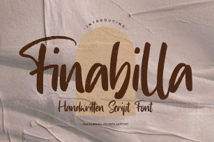 Finabilla - Handwritten Script Font Font Download