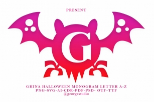 Ghina Halloween Monogram Font Download