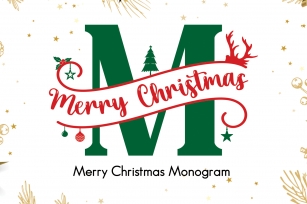 Merry Christmas Monogram Font Download