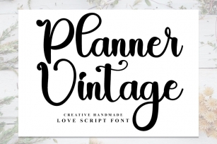 Planner Vintage Font Download