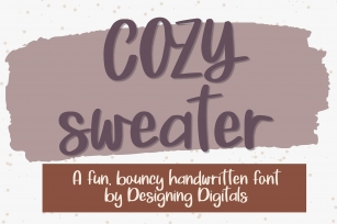 Cozy Sweater- A Fun Bouncy, Handwritten Font Download