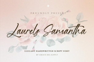 Laurels Samantha Script Handwritten Signature Font Font Download