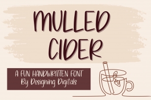 MULLED CIDER- A Fun, Handwritten Font Download