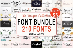The Unique Collection Bundle Font Download