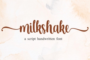 Milkshake - Script Handwritten Font Font Download
