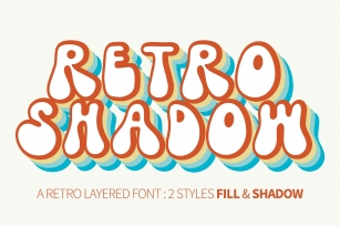 Retro Shadow- A retro layered Font Download