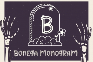 Bonega Monogram Font Download