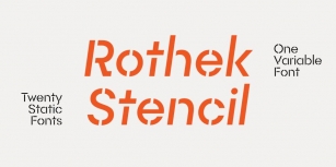 Rothek Stencil Font Download