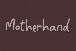 Motherhand Font Download