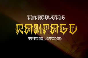 Rampage Tattoo letters Font Download