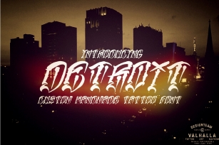 Detroit Tattoo Font Download