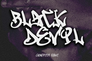 Black Devil Monoline Graffiti Font Download