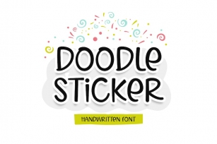 Doodle Sticker Playful Sans Serif Font Font Download