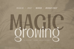 Magic Growing - Elegant Sans Serif Font Font Download