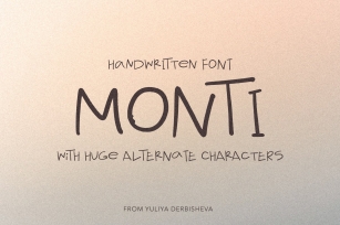 MONTI handwritten typeface funny crazy lettering Font Download