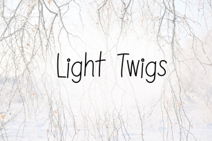 Light Twigs Font Download