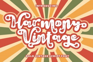 Harmony Vintage - Bold Vintage Script Font Font Download