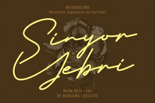 Sinyor Yebri Signature Script Font Font Download