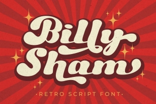 Billy Sham - Retro Script Font Font Download