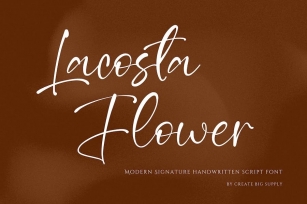 Lacosta Flower Signature Handwriting Script Font Font Download