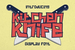 Kitchen Knife - Display Font Font Download