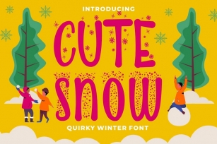 Cute Snow - Quirky Winter Font Font Download