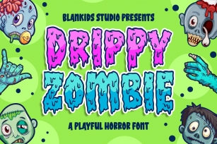 Drippy Zombie a playful Spooky Font Download