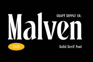 Malven - Solid Serif Font Font Download