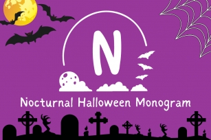 Nocturnal Halloween Monogram Font Download