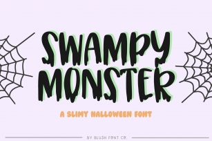 SWAMPY MONSTER Spooky Halloween Drip Font Download
