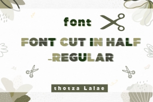 Cut in Half Font Download