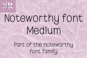 Noteworthy medium Font Download