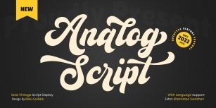 Analog Scrip Font Download