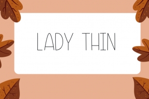 Lady Thin Font Download