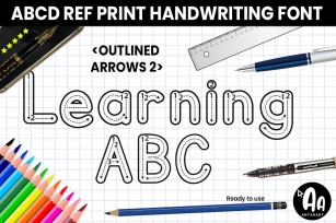 Abcd Ref Outlined Arrows2 Font Download