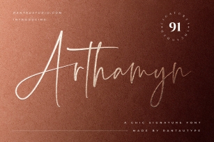 Arthamyn a chic signature Font Download