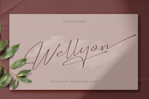 Wellyon Script signature Font Download