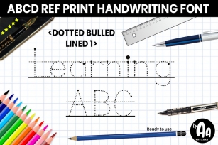 Abcd Ref Dotted Bulled Lined1 Font Download