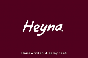 Heyna - Handwritten Display Font Font Download