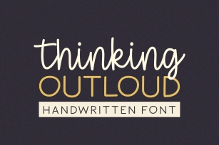 Thinking Outloud Font Download