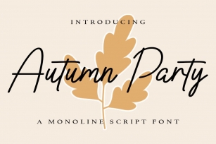 Autumn Party Font Download