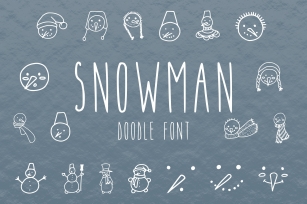 Snowman doodle in ttf, otf Font Download
